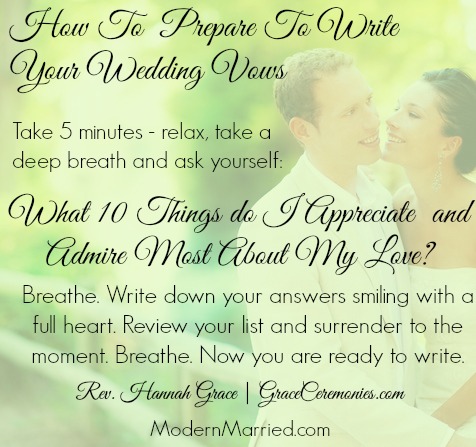 write your own wedding vows, marriage vows, appreciate your spouse